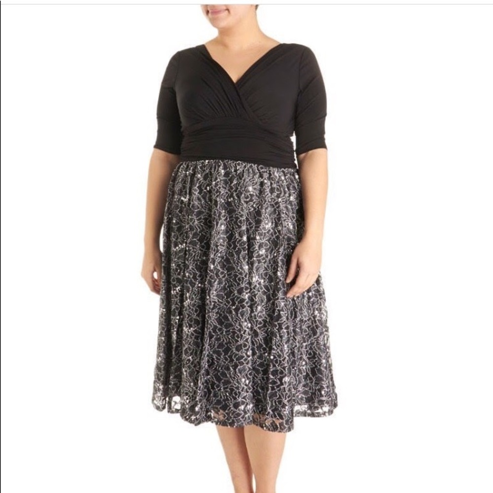 Sangria Lace Sequin Dress